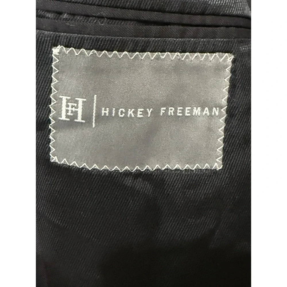 Hickey Freeman Blue  Wool USA Made Mens Blazer‎ Suit Jacket Sport Coat 46R EUC